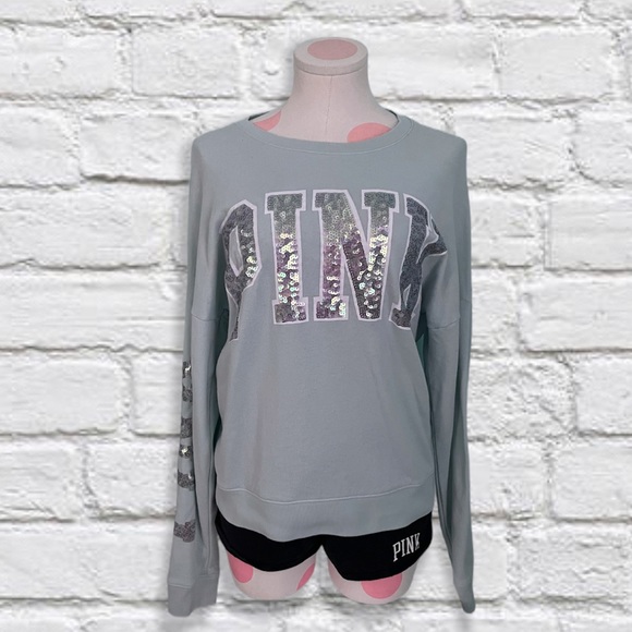 PINK Victoria's Secret Tops - Victoria’s Secret Pink Bling Long Sleeve Crew